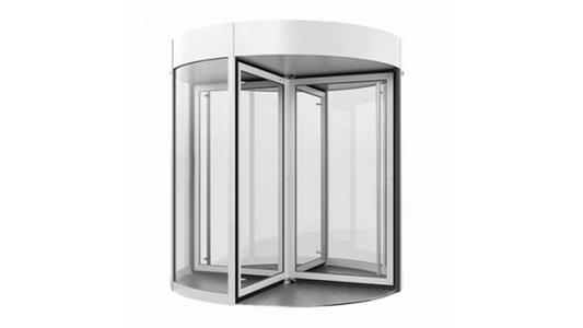 What are the benefits of using a revolving door?