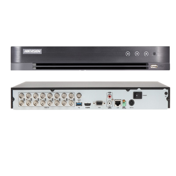 Hikvision Sira Certified 16-ch 1080p 1U H.265 AcuSense DVR- iDS-7216HQHI-M1/S-Advanced Surveillance System