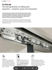 operator Dorma ES250 Pro Sliding glass door operator Dorma brand model ES250 pro easy 4500mm framed with standard accessories