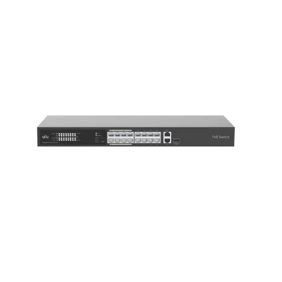 UNV 16 CH POE Switch With Multiple Working Modes-Network Switch for Long-Distance Transmission