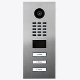 DOORBIRD D2103V Surface & Flush Mount IP Video Out Door Station For Multi-tenant Buildings and Businesses with 3 Units, 3 Call Buttons - D2103V