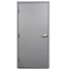 Premium Galvanized Steel Single Leaf Fire Door with Lever Handle – Glass- not included