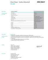 Assa Abloy DC200 Surface Mounted Door Closer