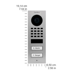 Doorbird video door station IP Video Door Station for Multi-Tenant Buildings and Businesses, 2-Unit, 2-Button - D1102V