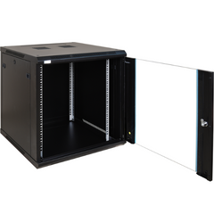 12U 600 x 600 Wall Mount Rack Single Section Cabinet with Fan-Server Room Organization