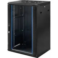 18U 600 x 450 Wall Mount Rack Single Section Cabinet with Fan-Server Room Organization