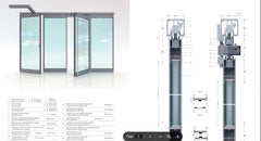 Double-Glazed Folding Glass Door System (Parking Type) - Merac Dubai