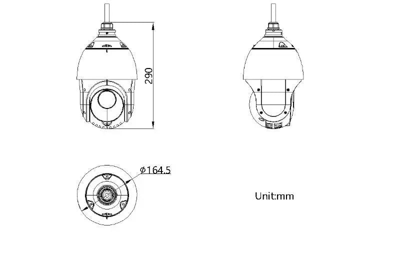 Hikvision DS-2DE4425IW-DE(T5) PTZ camera dimensions
