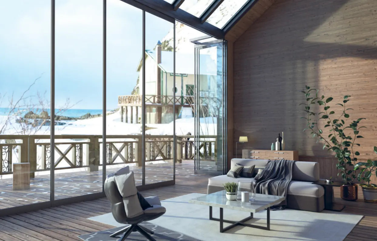 Double-Glazed Folding Glass Door System (Parking Type) - Merac Dubai