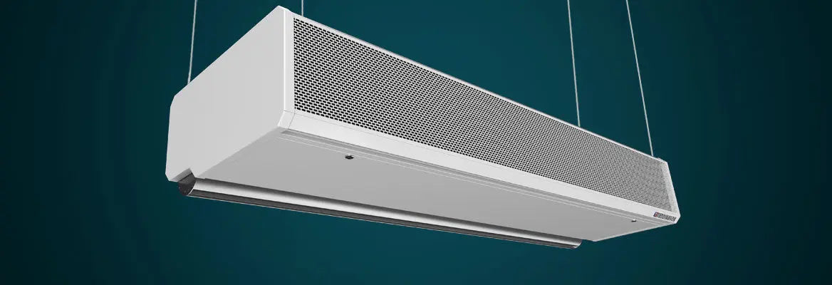 Teddington E-Series air curtain for retail and commercial entrances