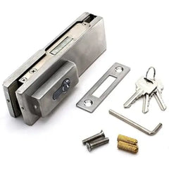 Geze Glass Fitting Center Patch Lock with Round Bolt - Secure Your Glass Doors with Style Merac Dubai