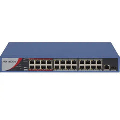 Hikvision 24 Port Fast Ethernet Unmanaged PoE Switch - Long Range PoE Transmission & Surge Protection Merac Dubai