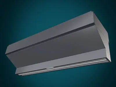 Teddington Ratiovent Turbo industrial air curtain for tall doors