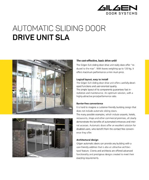 Gilgen SLA Automatic Sliding Door 4.2 Meter and 120kg Made in Switzerland