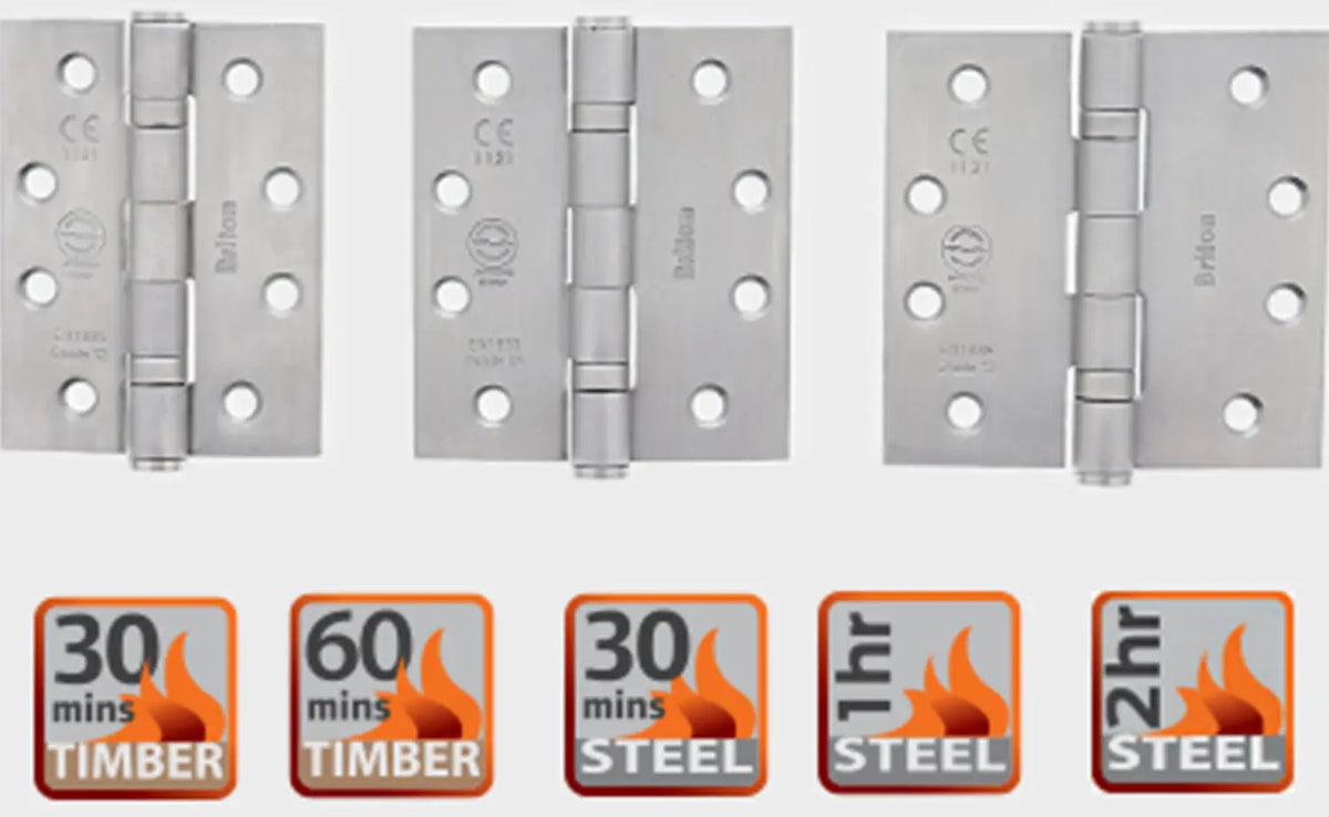 Ball Bearing Butt Hinges,  Size 102x76x3mm Briton