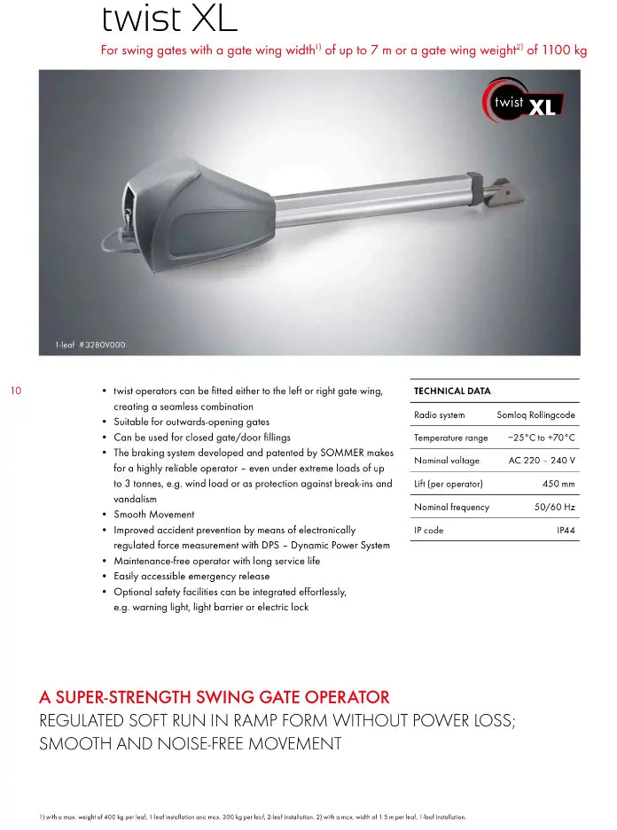 Sommer Swing Gate 7 meter each twist XL made in Germany Merac Dubai