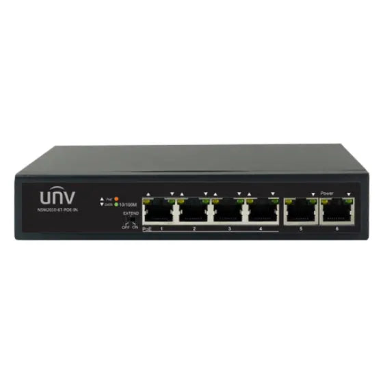 UNV Sira Certified 4 Port POE Switch -  Long Range PoE Transmission & Surge Protection Merac Dubai