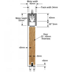 GEZE Manual Sliding  Door Perlan 140 With wooden door Accessories 3 Meter Merac Dubai
