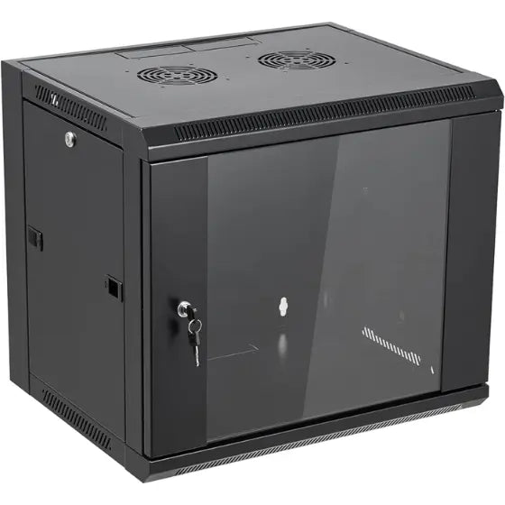9U 530 x 400mm Wall Mount Rack Single Section Cabinet -Server Room Organization Merac Dubai