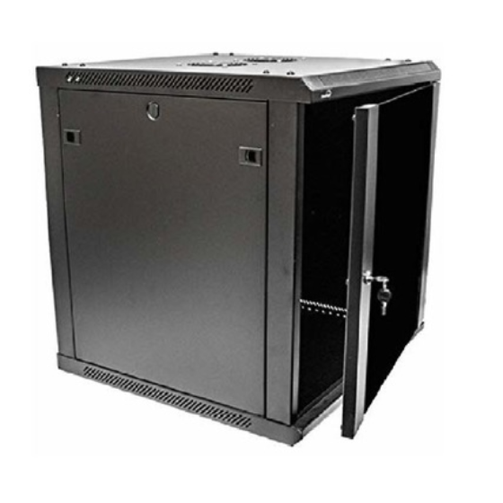 12U 600 x 600 Wall Mount Rack Single Section Cabinet with Fan-Server Room Organization