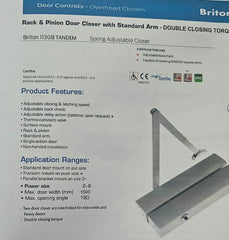 Briton 1130B TANDEM Door Closer – Double Closing Torque for Wide & Heavy Doors