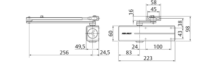 Assa Abloy DC200 Surface Mounted Door Closer